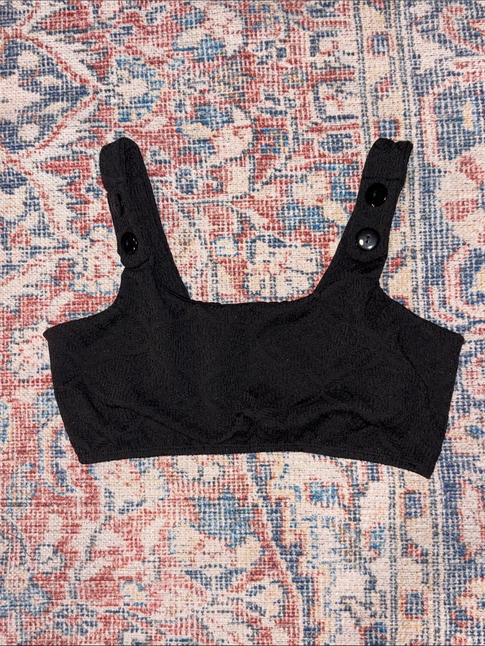 Seea Georgia Bikini Top in Black SZ XL NWOT